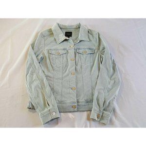 Liverpool Women's White Jean Jacket Crop Distresse